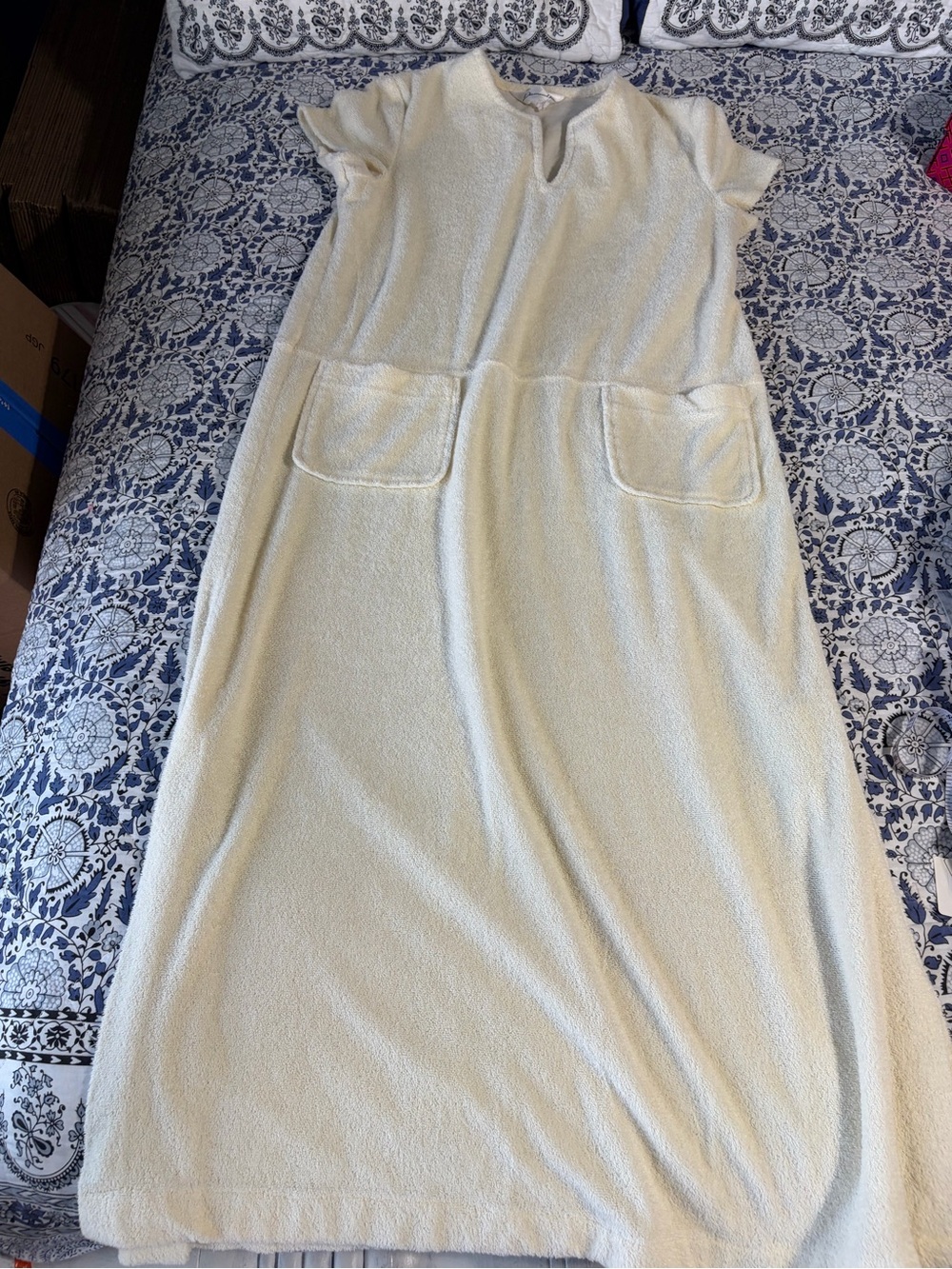 Vintage Diamond Tea terrycloth lounger Soft lounger EUC rtl $195